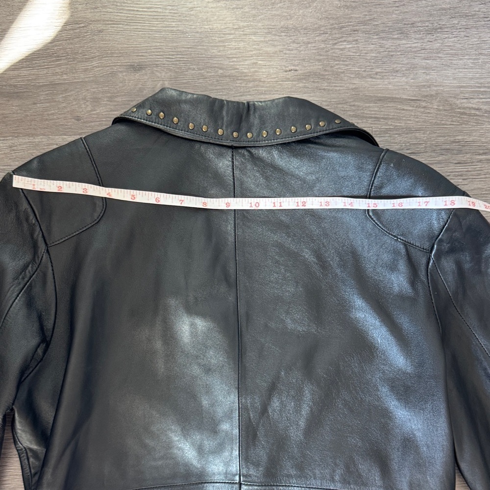 Black Lamb’s Leather Blazer with Studs - Picture 12 of 16